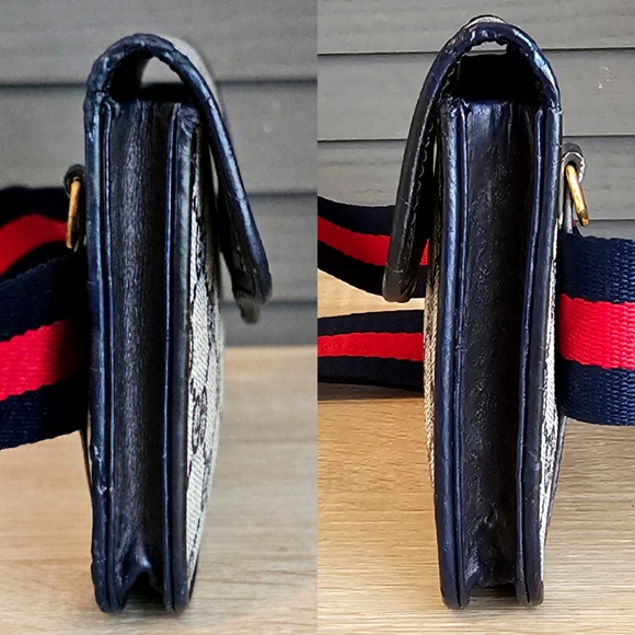 Authentic GUCCI Monogram GG Navy Blue Waist Bag or Crossbody - Picture 8 of 15